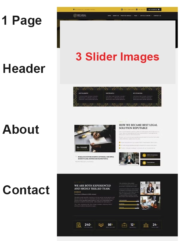 1 Page Landing Page Website Example