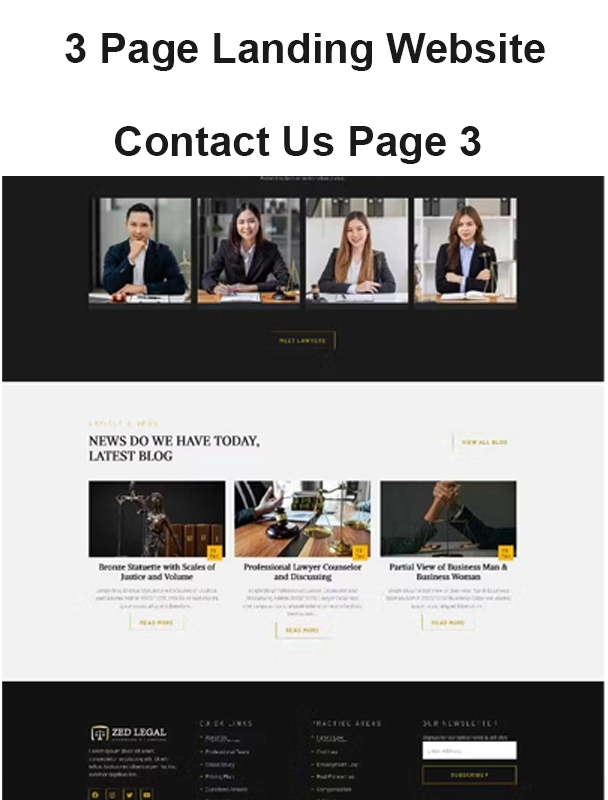 3 Page Landing Website Pg3 Example